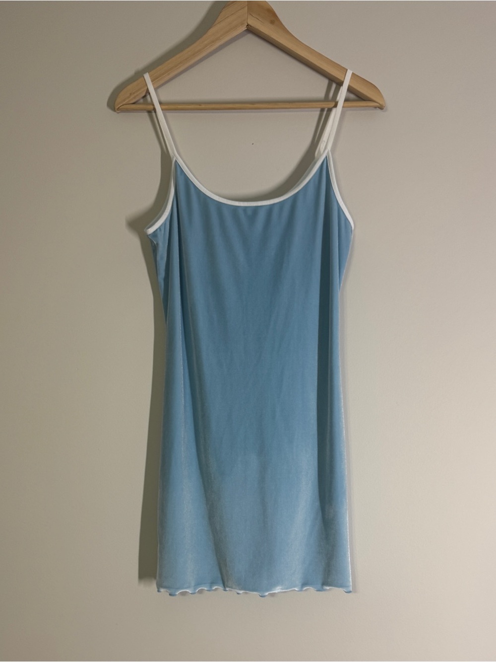 Amanda Uprichard Joella Women's Blue Velvet Dress Y2K Sz. M - Picture 2 of 6